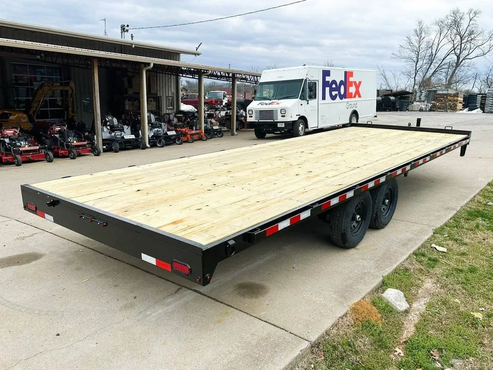 8.5×24 IBeam Deckover Equipment Trailer Straight Deck (2) 5200lb Axles — view 8