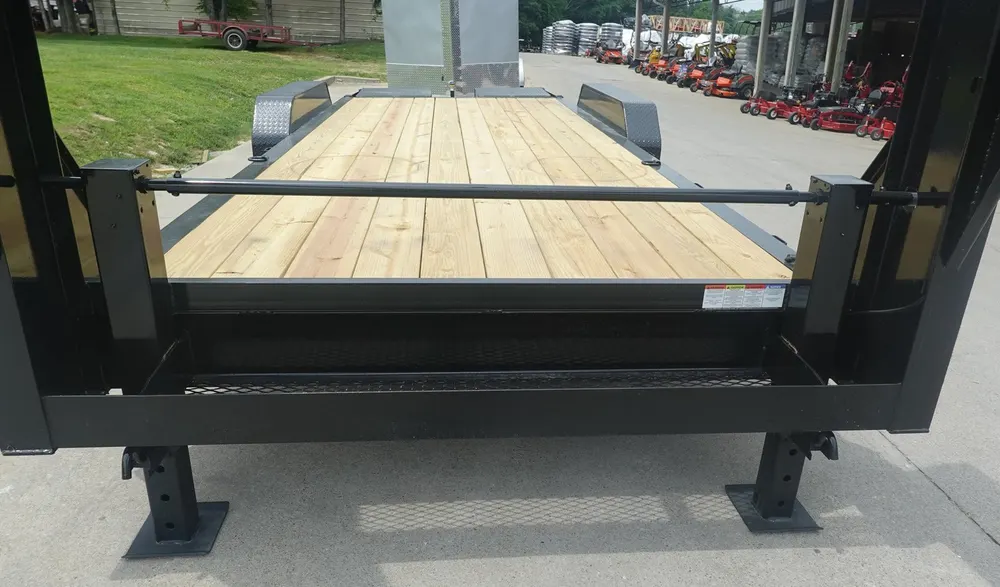7×20 Gooseneck Equipment Trailer (2) 7K Axles with Brakes & Mini King Kong Ramps 14K GVWR — view 7
