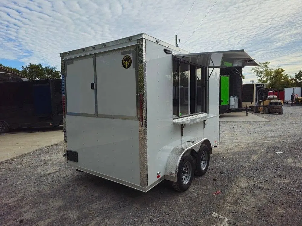 7′ X 12′ White Concession Trailer Food Event Catering — view 10