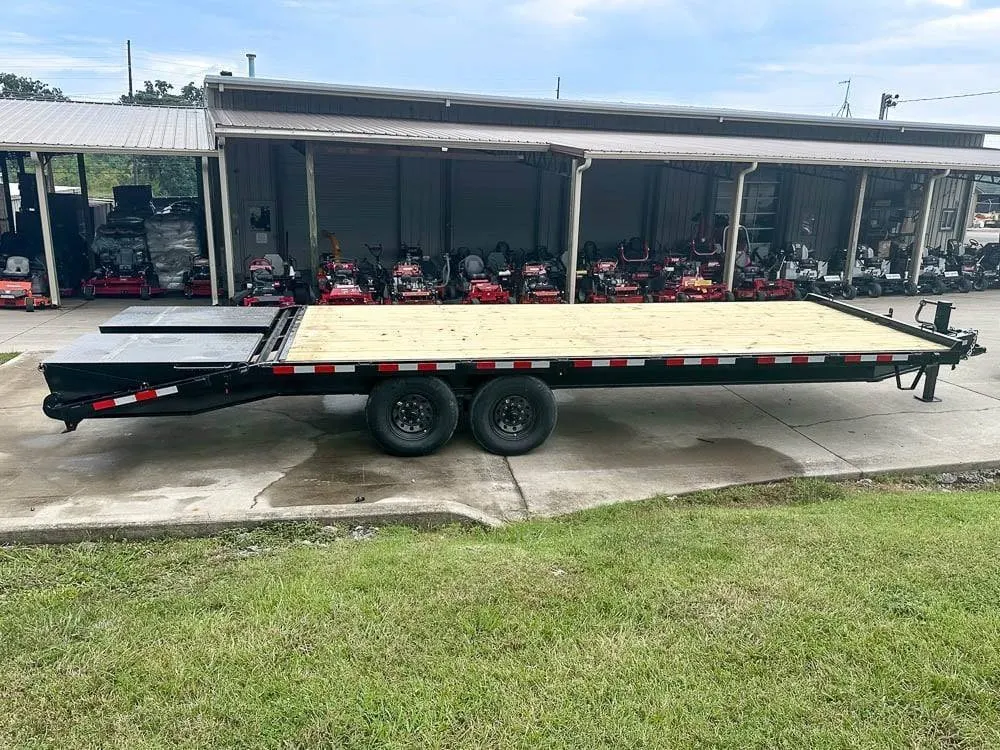 8.5×25 IBeam Deckover Trailer DoveTail (2) 7K Axles King Kong Ramps 14k GVWR — view 6
