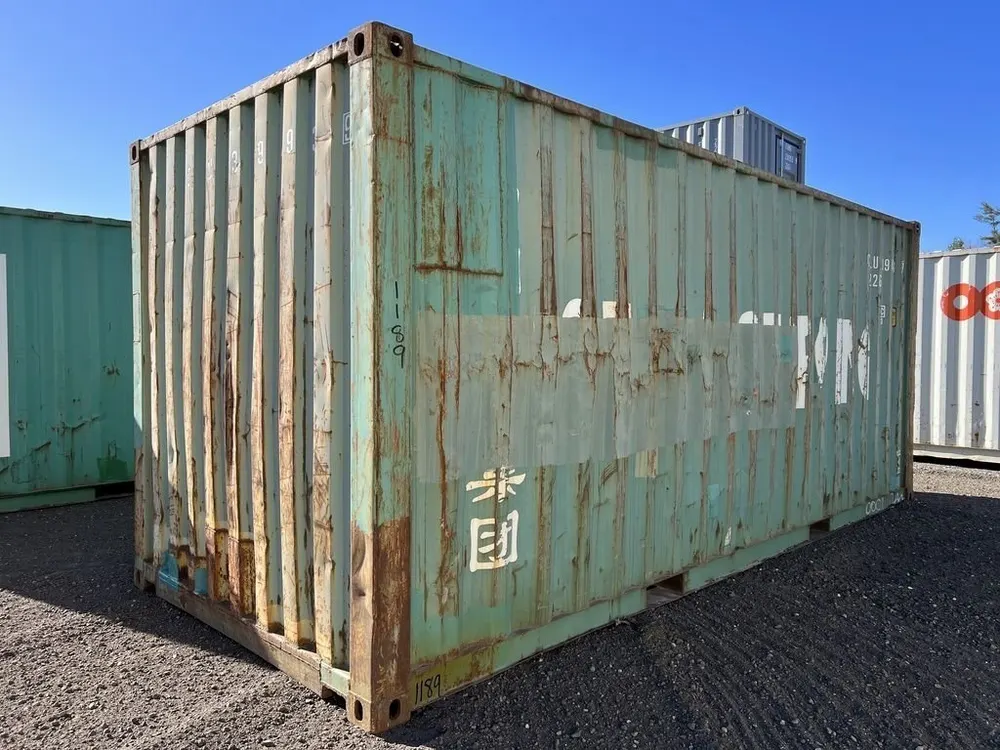 20-Fuß-Lagercontainer Standardhöhe, petrol, WWT