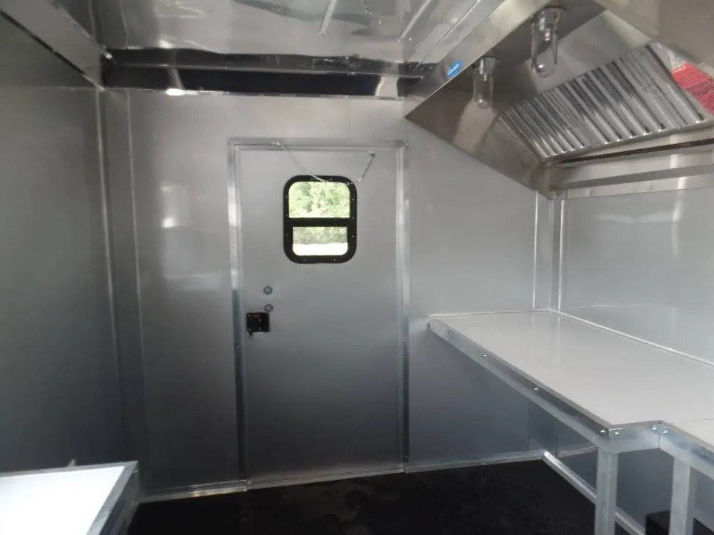8.5′ x 12′ Black Concession Food Trailer — view 5