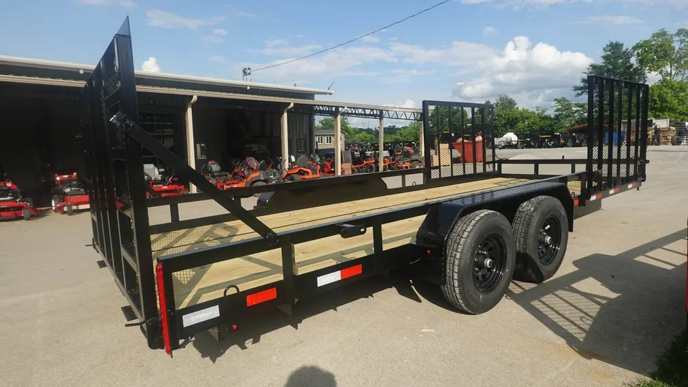 7×20 Heavy Duty Straight Deck Utility Trailer (2) 5,200lb Axles With (2) Side Gates 10K GVWR — view 8