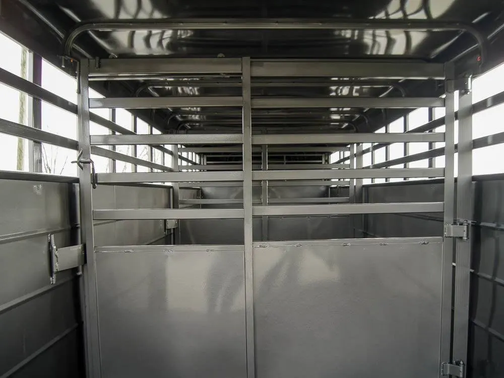 24ft Charcoal Gooseneck Livestock Trailer  (2) 7K Axles — view 8