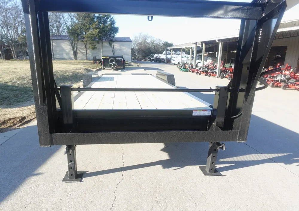 7X22 Gooseneck Equipment Trailer with (2) 7K Axles & Mini King Kong Ramps — view 6