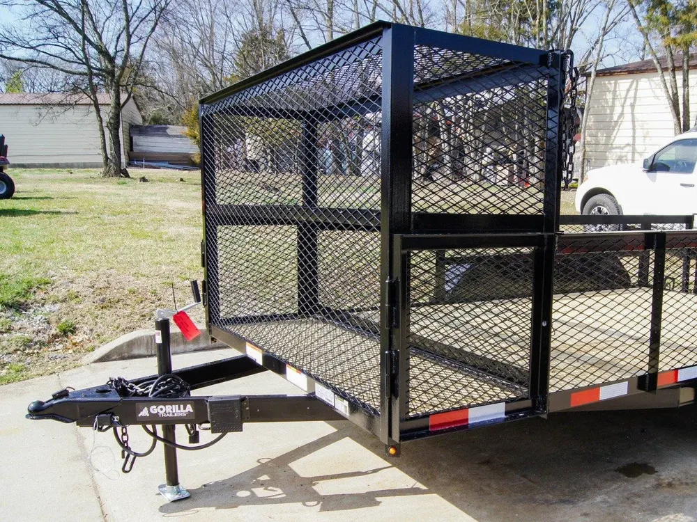 7×14 Powder Coated Dovetail Utility Trailer Stacked Baskets (2) 3,500lb Axles — view 11