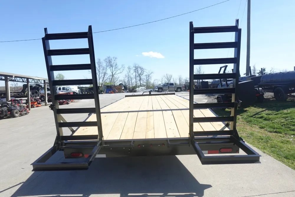 8.5×20 I-Beam Deckover Trailer (2) 7K Axles Stand-Up Ramps — view 7