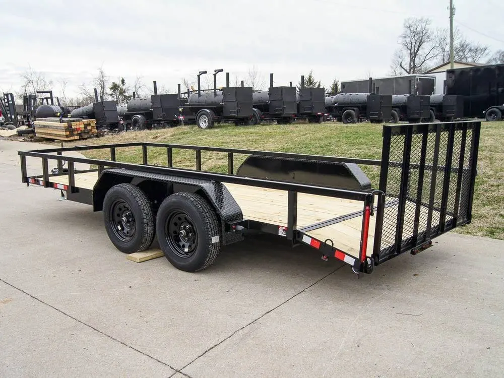 6.4×16 Tube Top Dovetail Utility Trailer (2) 3,500lb Axles — view 4