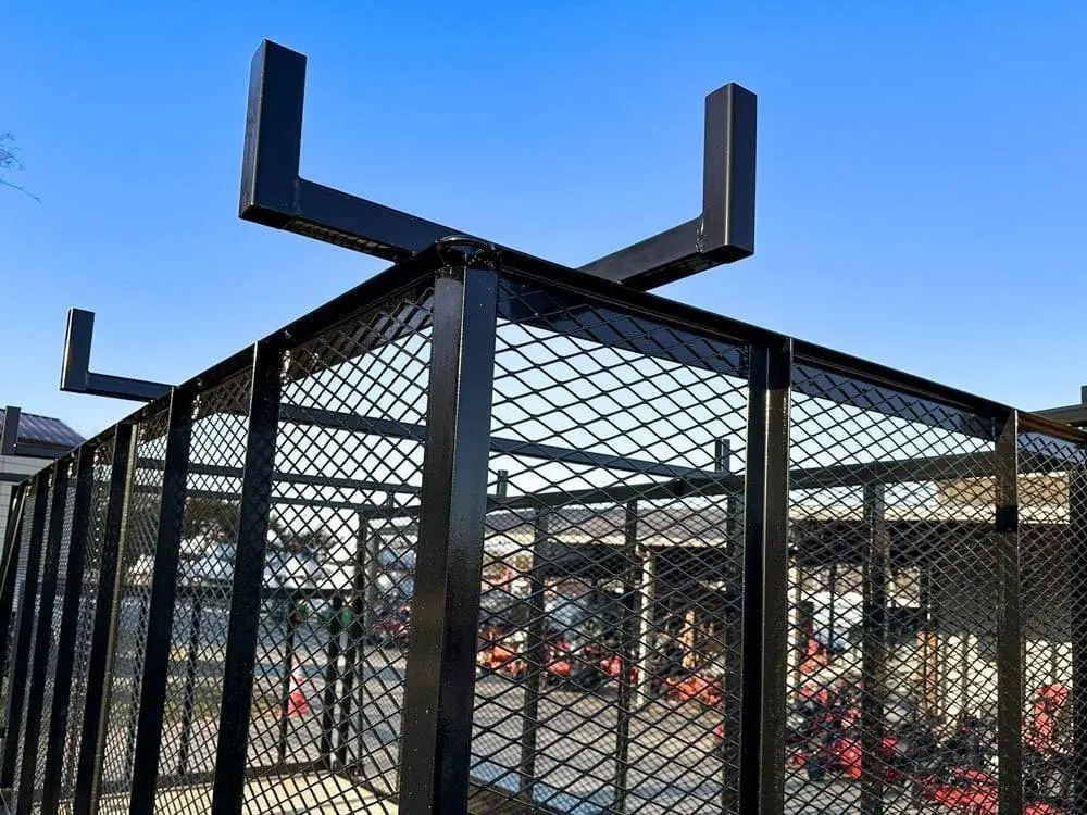 6.4×16 Straight Deck Utility Trailer 6ft Mesh Sides Ladder Racks (2) 3,500lb Axles — view 9