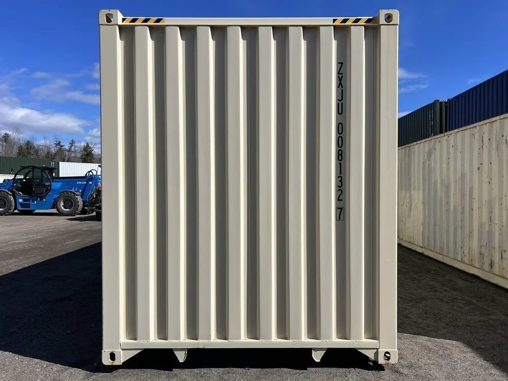 40-Fuß-High-Cube-Lagercontainer One-Trip mit Seitentüren, beige