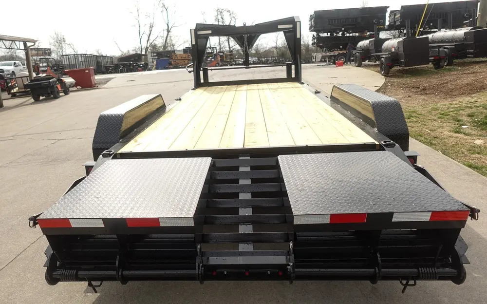 8.5×30 IBeam Gooseneck Deckover Trailer (2) 7K Axles King Kong Ramps 14K GVWR — view 9