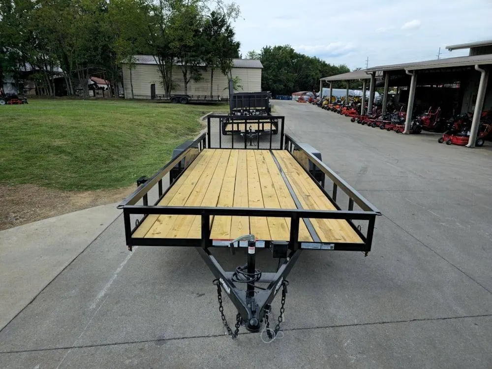 7×20 Utility Trailer Dovetail Powder Coated (2) 3500lb Axles 7k GVWR — view 4