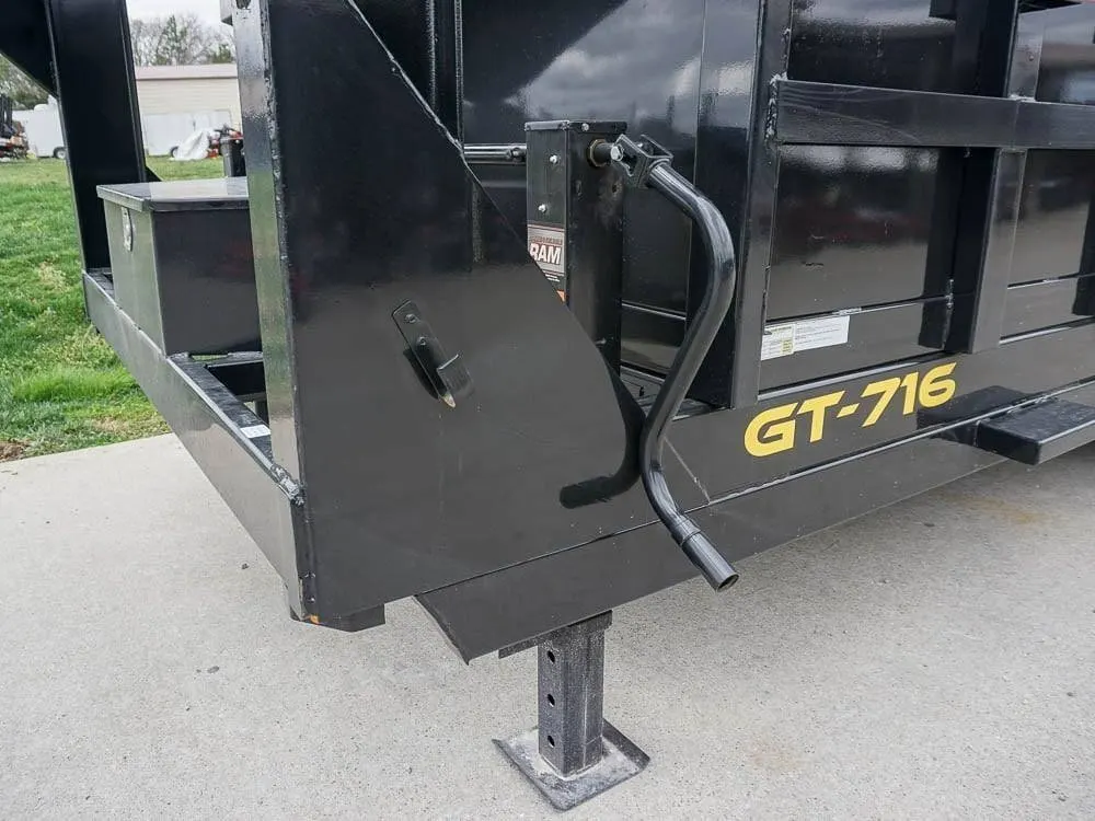 Hydraulic 7’x16′ 2ft Side Gooseneck Dump Trailer (2) 7K Axles — view 12