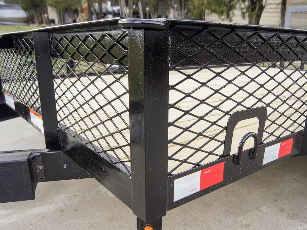 6.4×12 Dovetail Utility Trailer with 1ft Mesh Sides (2) 3,500lb Axles — view 10