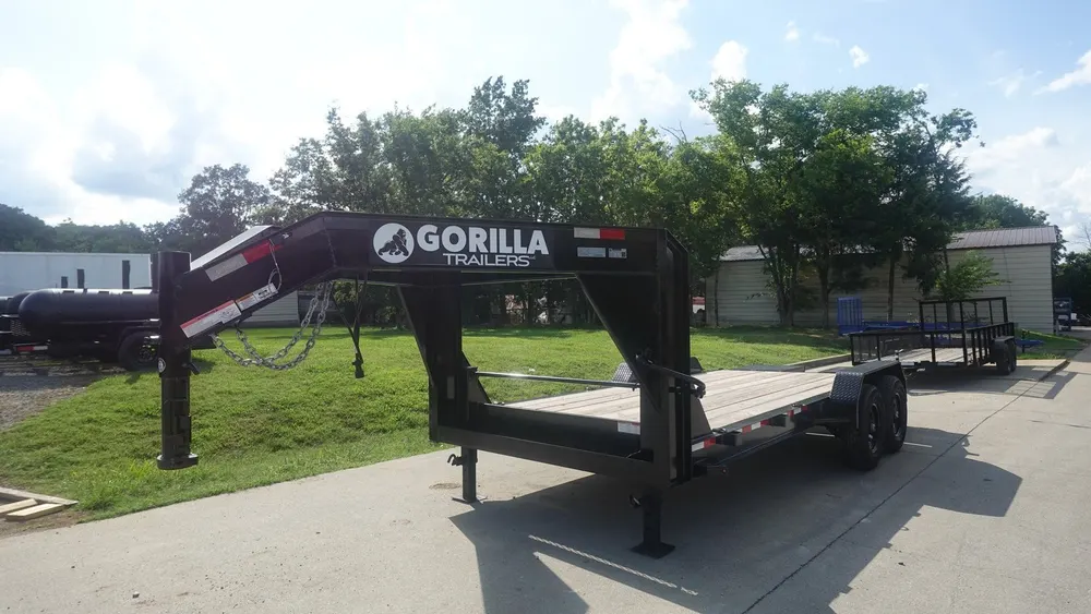 7×18 Gooseneck Equipment Trailer (2) 7K Axles & Mini King Kong Ramps 14k GVWR — view 5