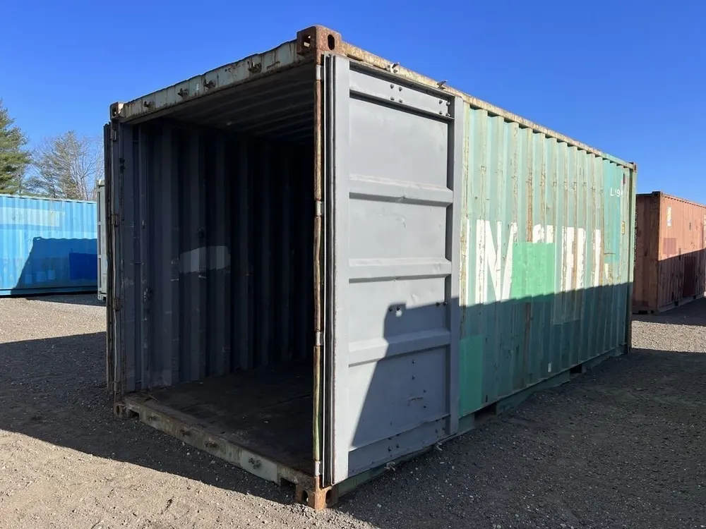 20-Fuß-Lagercontainer Standardhöhe, petrol, WWT