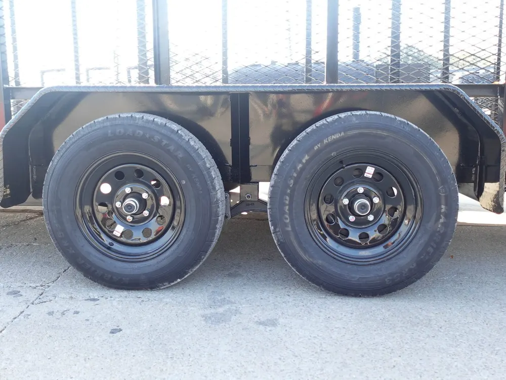7×20 Straight Deck Utility Trailer 4ft Mesh Sides (2) 3,500lb Axles — view 6