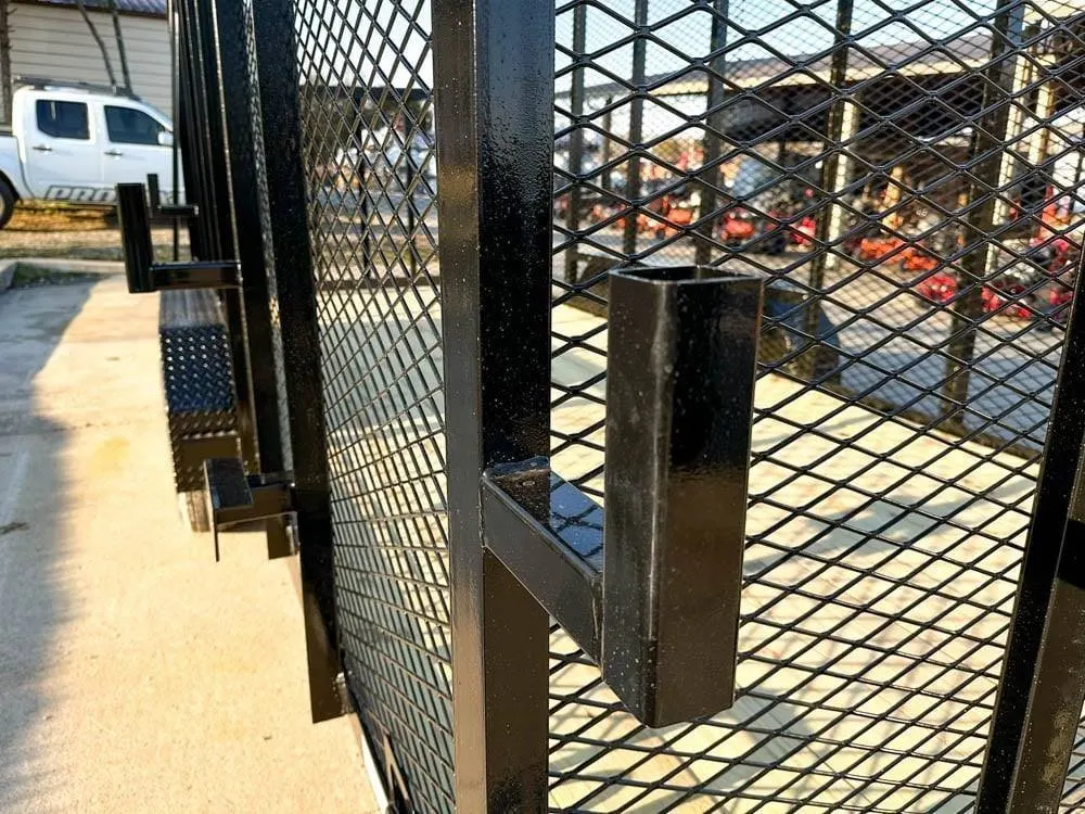 6.4×16 Straight Deck Utility Trailer 6ft Mesh Sides Ladder Racks (2) 3,500lb Axles — view 10