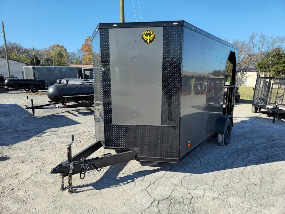 7×12 Charcoal Concession Porch Trailer Food Serving Merchandising — view 3