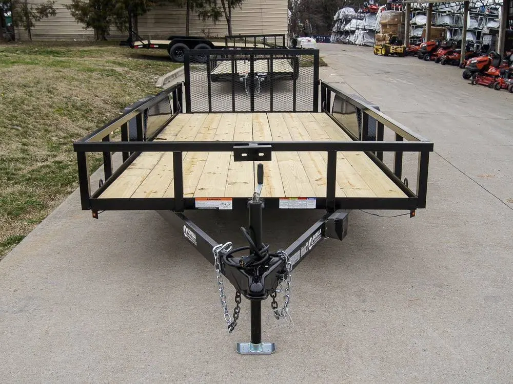 6.4×16 Tube Top Dovetail Utility Trailer (2) 3,500lb Axles — view 2