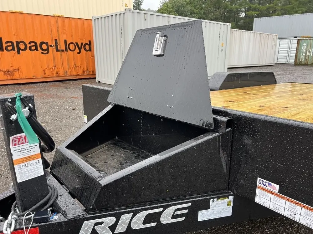 2024 Rice Trailers 7×16 10K Equipment Hauler w/D-Rings, Spare Mount, & Toolbox — view 2