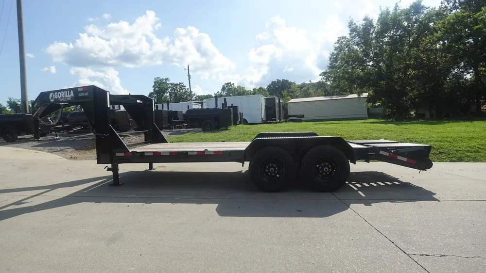 7×18 Gooseneck Equipment Trailer (2) 7K Axles & Mini King Kong Ramps 14k GVWR — view 6