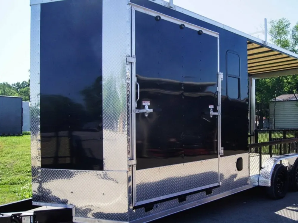 7×20 Black Enclosed Hybrid Trailer with 48” Side Ramp — view 12