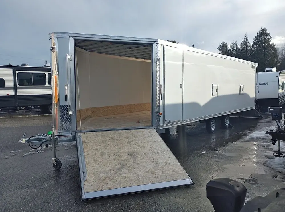 2024 Mission Trailers 101×24 Aluminum 4/5-Place Drive In/Out Deckover w/Galvanized Pkg, Canopy — view 2