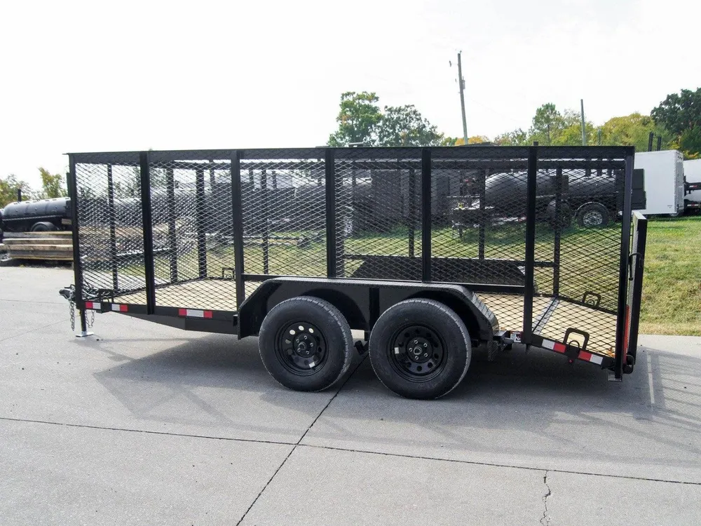 6.4×14 Dovetail Utility Trailer 4ft Mesh (2) 3500lb Axles — view 6