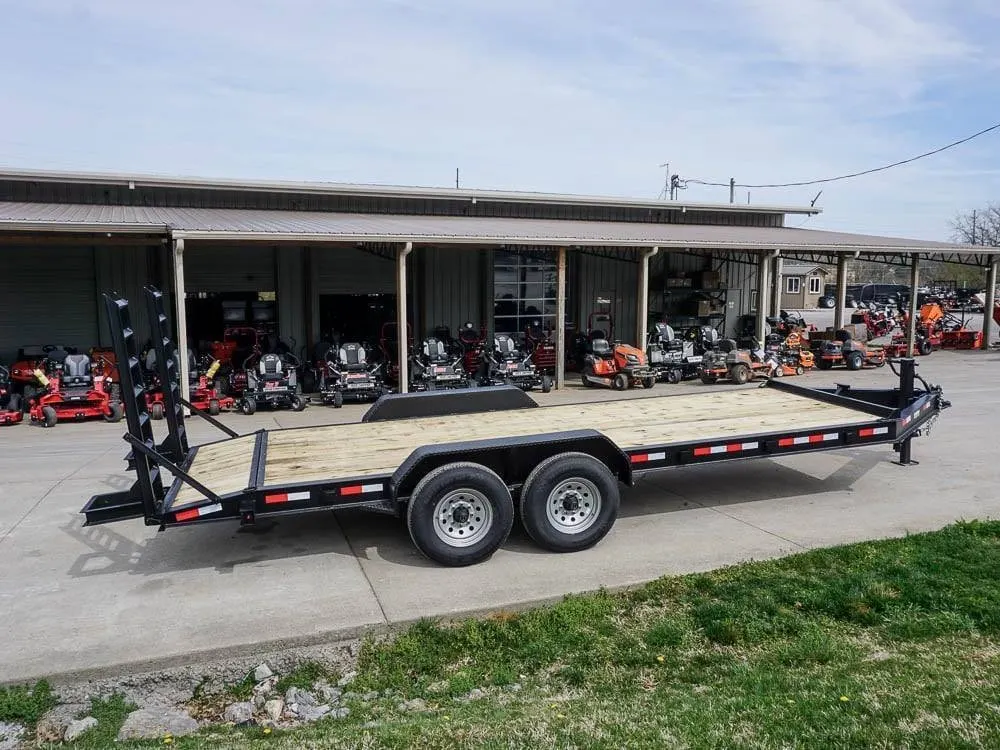 7×20 Equipment Trailer 8″ I-Beam (2) 7K Axles Standup Ramps 14K GVWR — view 9