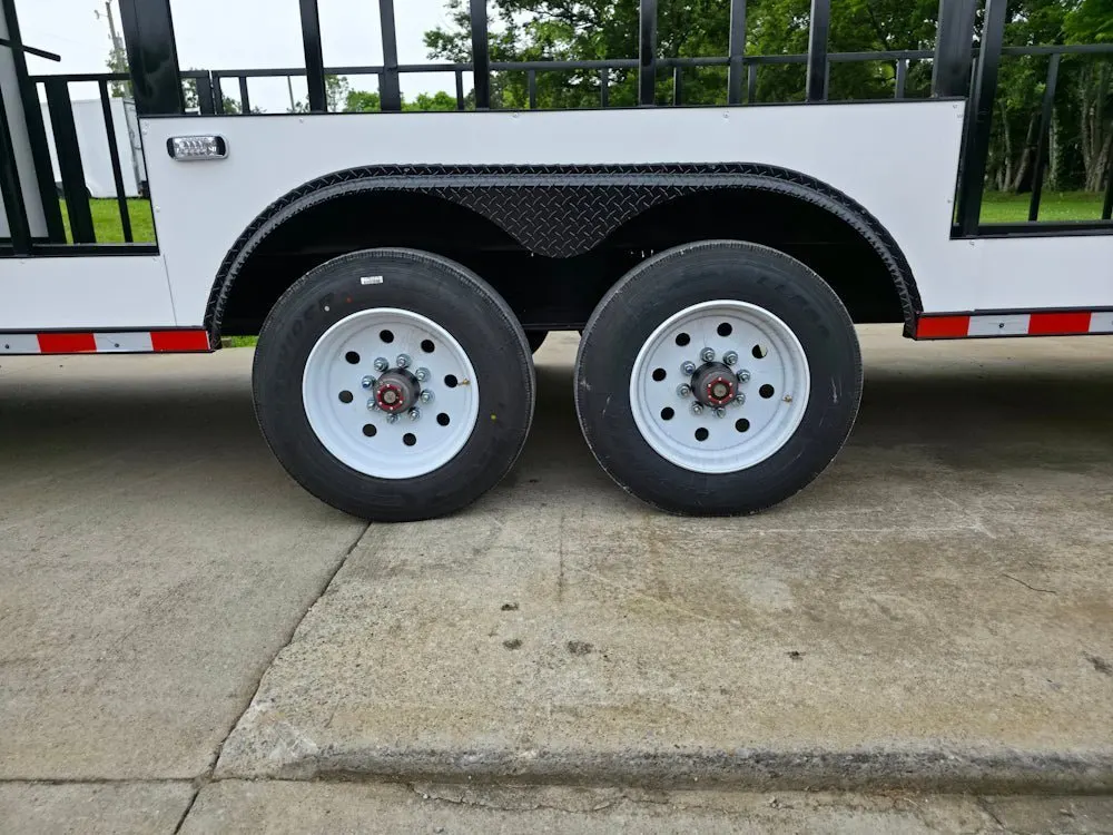 8.5″ X 38″ White Custom  and Equipment Trailer — view 5
