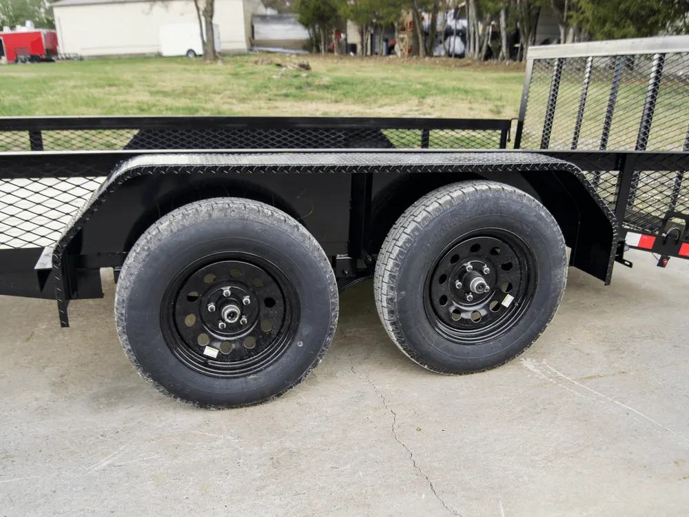 6.4×12 Dovetail Utility Trailer with 1ft Mesh Sides (2) 3,500lb Axles — view 11