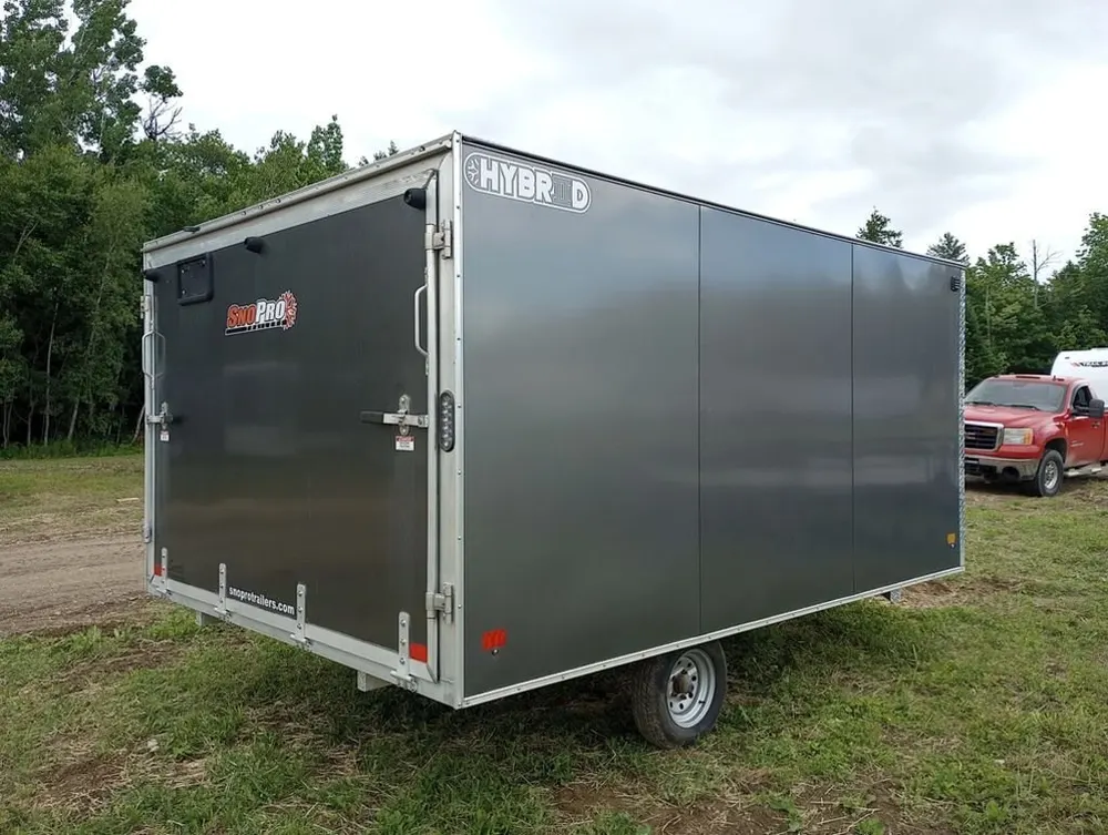 2022 Sno Pro Trailers 101×12 Aluminum Hybrid 2.0 w/Tapered Ramp, Mats & Guides — view 8