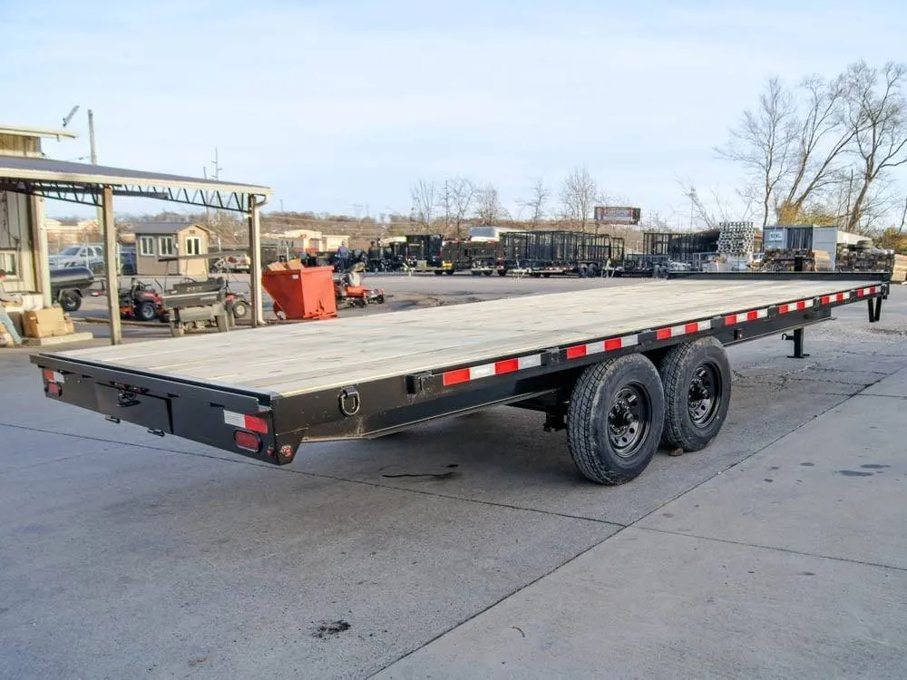 8.5×22 Straight Deckover Trailer (2) 7K Axles with Slide Out Ramps — view 7