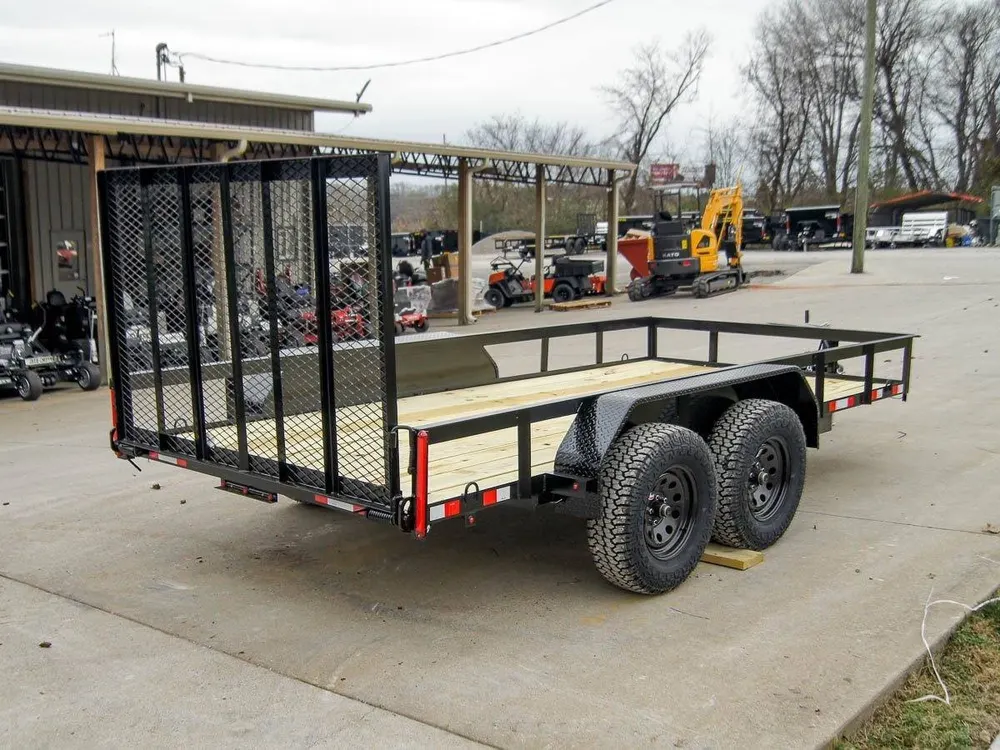 6.4×14 Straight Deck Off Road ATV/UTV Utility Trailer (2) 3,500lb Axles — view 6