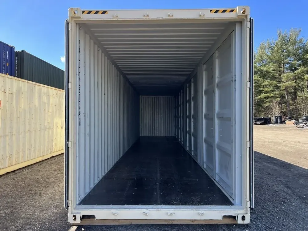 40-Fuß-High-Cube-Lagercontainer One-Trip mit Seitentüren, beige