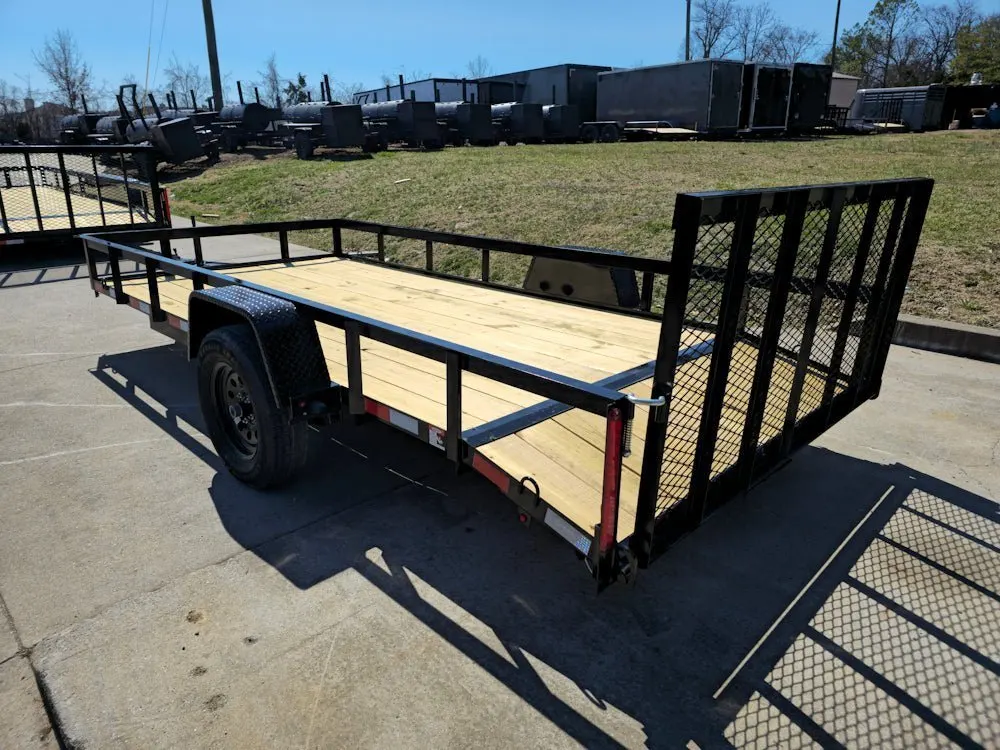 6’4″ x 14 Utility Trailer Dovetail With Gate Powder Coated 3,500lb Axle — view 11