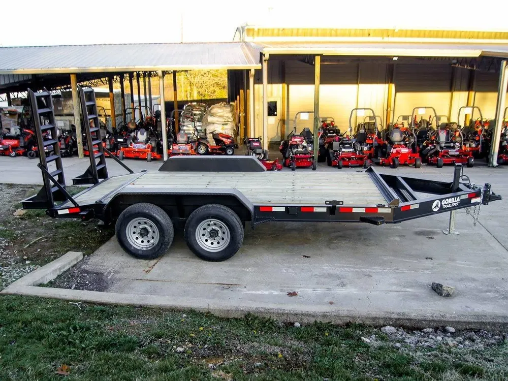 7×14 IBeam Equipment Trailer (2) 5200lb Axles with Stand-Up Ramps 10K GVWR — view 8