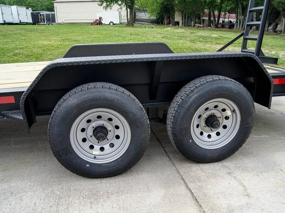 7×16 IBeam Equipment Trailer (2) 5200lb Axles with Stand-Up Ramps — view 12
