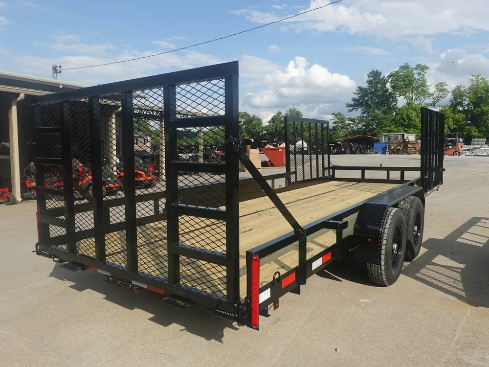 7×20 Heavy Duty Straight Deck Utility Trailer (2) 5,200lb Axles With (2) Side Gates 10K GVWR — view 7