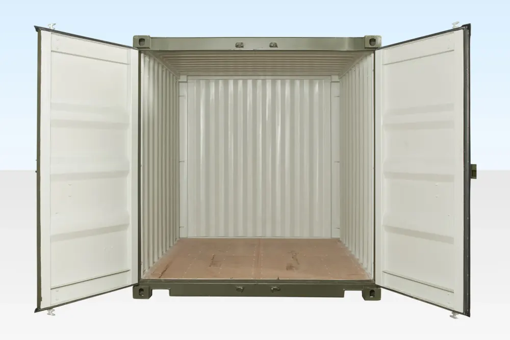 10-Fuß-Seecontainer One-Trip, grün (RAL 6007)