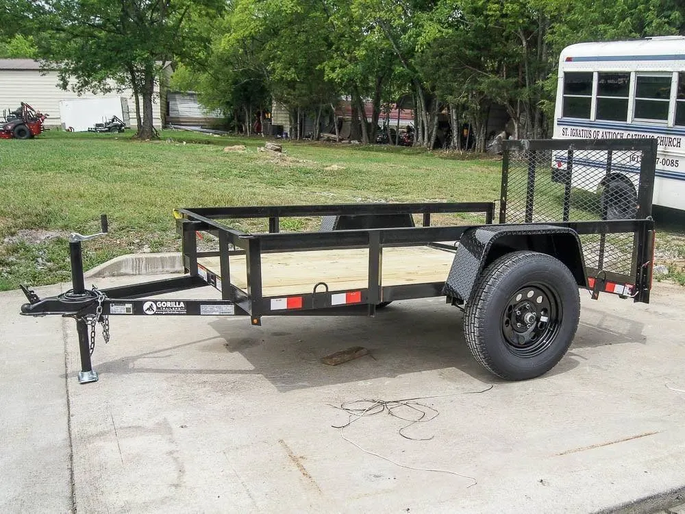 5×8 Powder Coated Dovetail Utility Trailer Single 3,500lb Axle — view 2