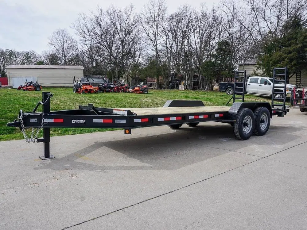 7×20 Equipment Trailer 8″ I-Beam (2) 7K Axles Standup Ramps 14K GVWR — view 5