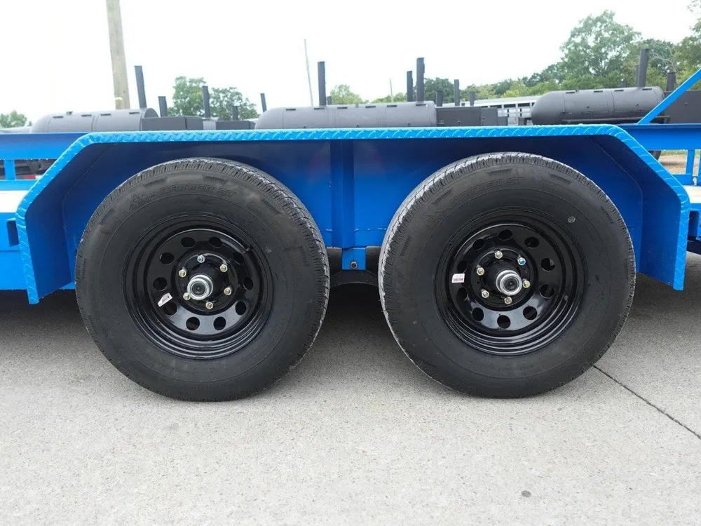 7×20 Heavy Duty Blue Straight Deck Utility Trailer (2) 5,200lb Axles with Brakes — view 8