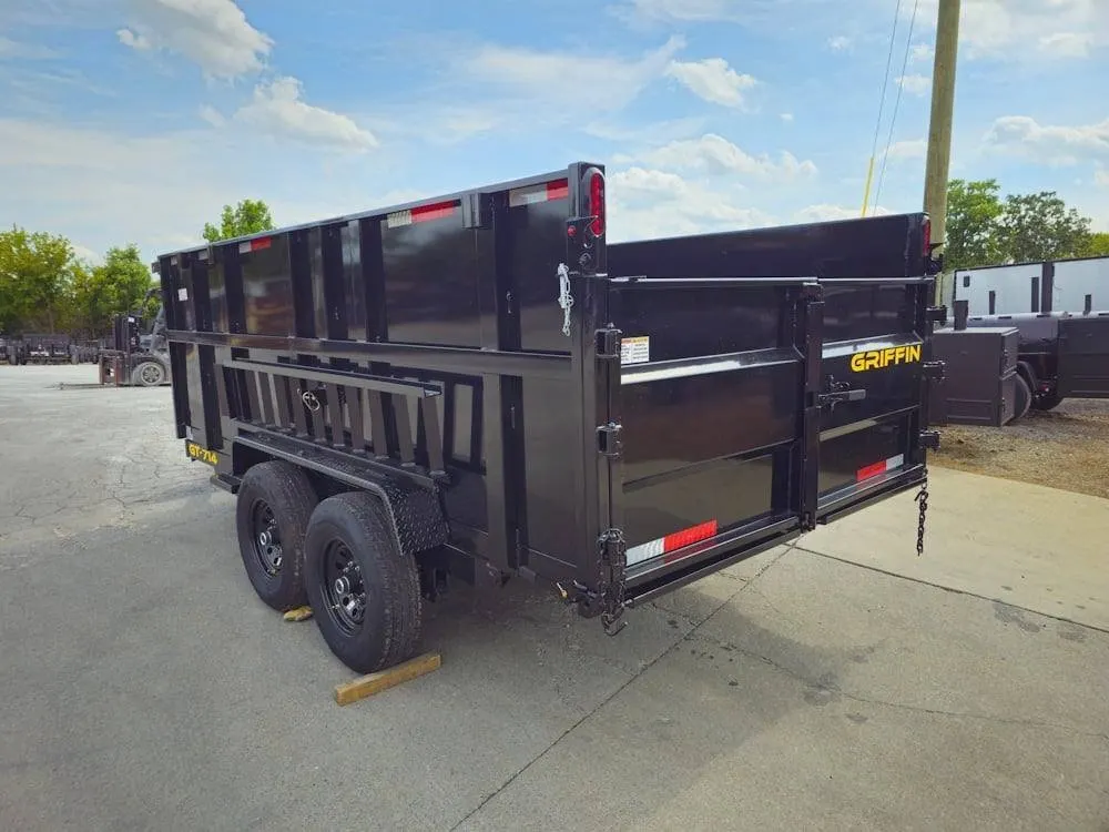 7×14 Hydraulic Dump Trailer with 4ft Sides (2) 7K Axles — view 6