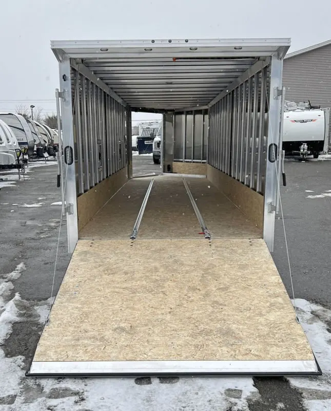 2024 E-Z Hauler 7×24 Aluminum 4-Place Drive In/Out w/Tapered Ramps, Rear Canopy — view 3