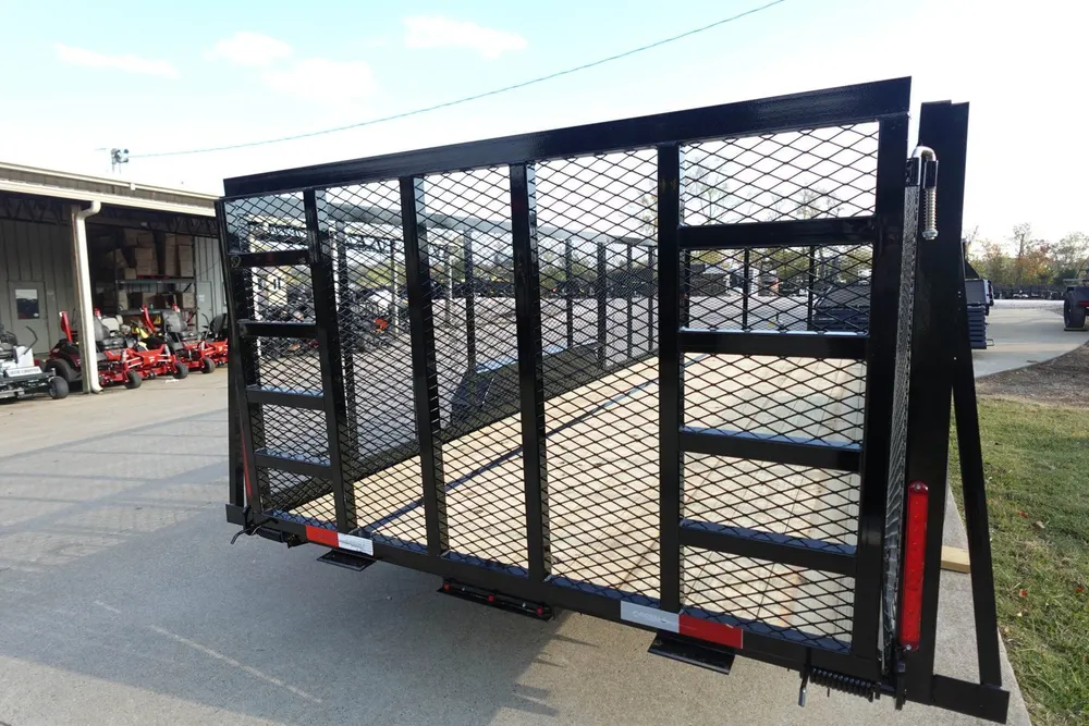 7×20 Heavy Duty Dovetail Utility Trailer 4ft Mesh Sides (2) 3,500lb Axles — view 8