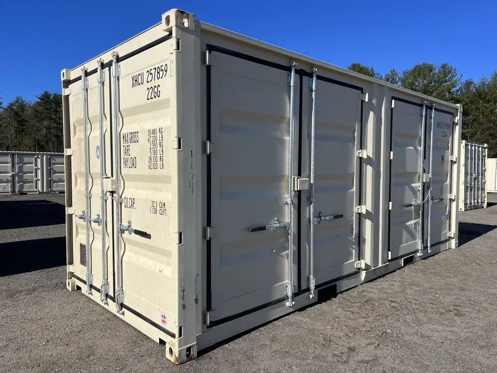 20-Fuß-Lagercontainer One-Trip mit Seitentüren, beige