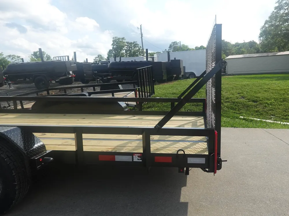 7×20 Heavy Duty Straight Deck Utility Trailer (2) 5,200lb Axles With (2) Side Gates 10K GVWR — view 4