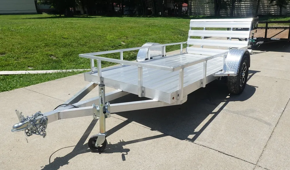 5′ x 10′ Aluminum Utility Trailer W Gate and Mag Wheels 3500lb Axle — view 2